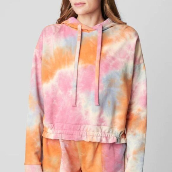 BlankNYC Tie Dye Crop Hoodie in Sweet Spot Women's Size XS Pastel - Picture 1 of 9